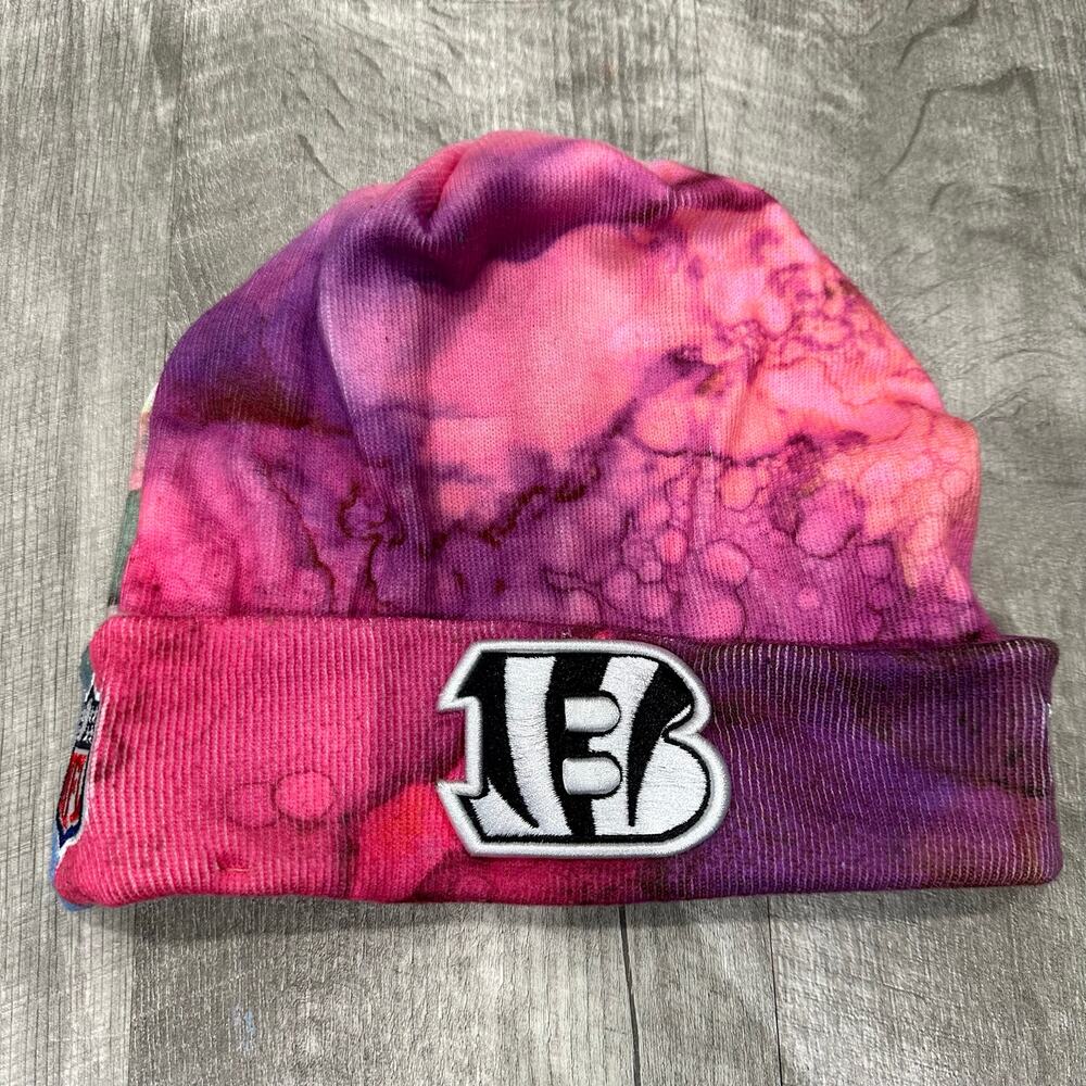 Cincinnati Bengals New Era‎ Knit Beanie NFL Crucial Catch Tie Dye Hat